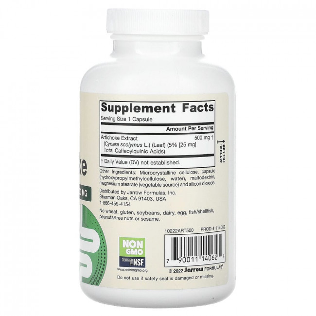 Jarrow Formulas, Артишок, 180 вегетарианских капсул Jarrow Formulas, Артишок, 180 вегетарианских капсул