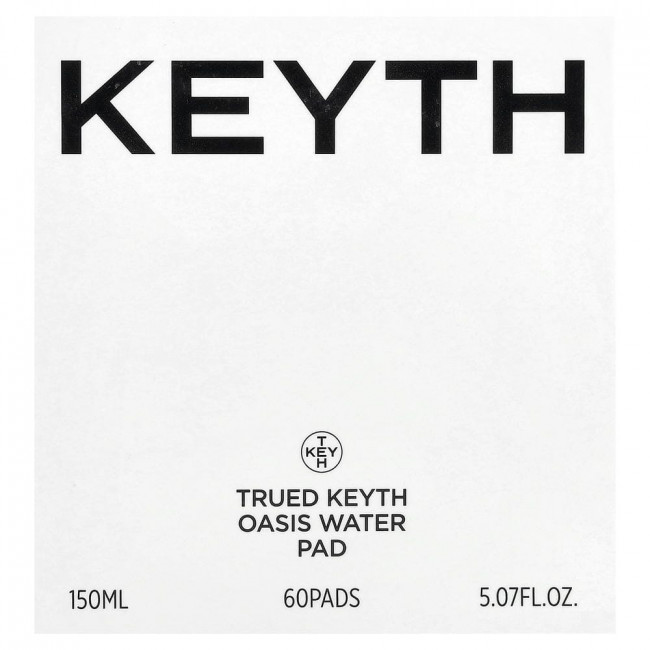 KEYTH, Trued Oasis Water Pad, 60 Pads, 5.07 fl oz (150 ml) KEYTH, Trued Oasis Water Pad, 60 Pads, 5.07 fl oz (150 ml)