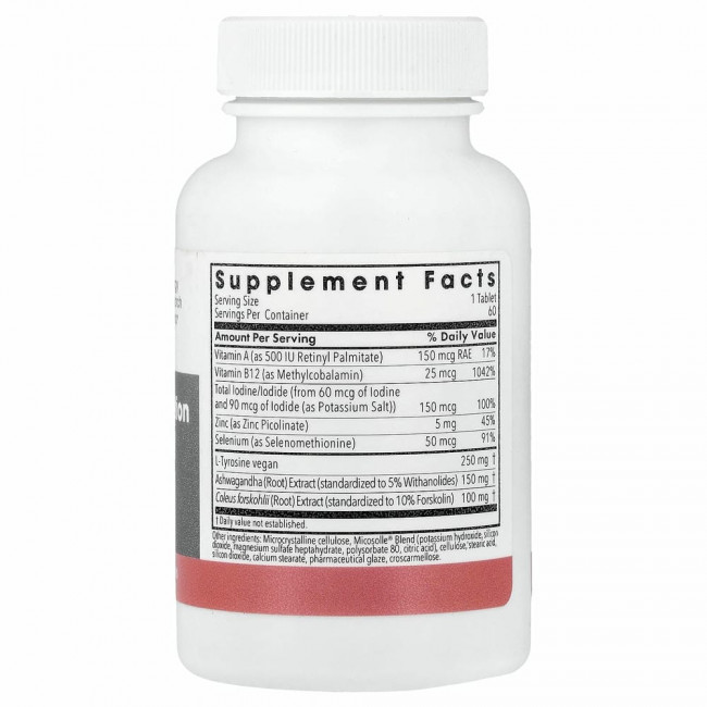 Allergy Research Group, Thyroid Nutrition с йодоралом, 60 вегетарианских таблеток Allergy Research Group, Thyroid Nutrition с йодоралом, 60 вегетарианских таблеток