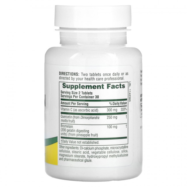 NaturesPlus, Quercetin Plus, 60 таблеток