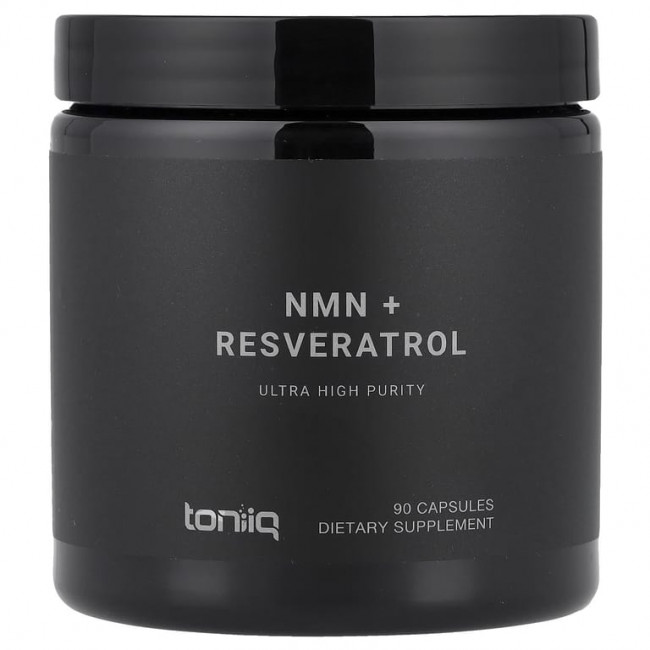 Toniiq, NMN + ресвератрол, 90 капсул