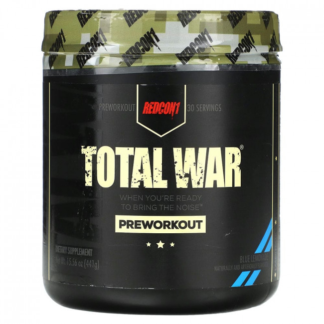 Redcon1, Total War, Pre-Workout, Blue Lemonade, 15.56 oz (441 g)