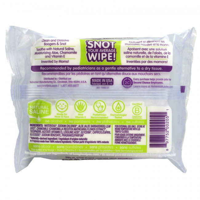 Boogie Wipes, Нежные солевые салфетки для носа, аромат лаванды, 30 салфеток Boogie Wipes, Нежные солевые салфетки для носа, аромат лаванды, 30 салфеток