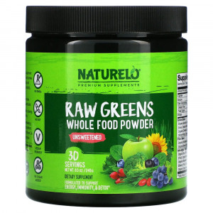 NATURELO, порошок из цельных необработанных продуктов, без подсластителей, 240 г (8,5 унции) NATURELO, порошок из цельных необработанных продуктов, без подсластителей, 240 г (8,5 унции)