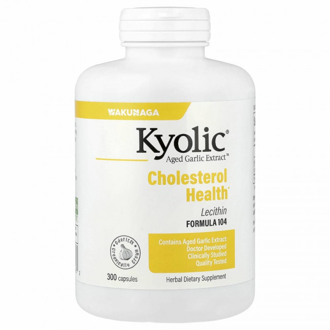 Kyolic, Aged Garlic Extract, экстракт чеснока с лецитином, формула для снижения уровня холестерина 104, 300 капсул Kyolic, Aged Garlic Extract, экстракт чеснока с лецитином, формула для снижения уровня холестерина 104, 300 капсул