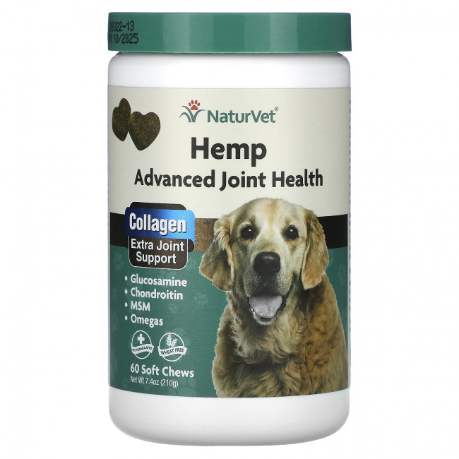 NaturVet, Конопля для здоровья суставов, для собак, от 12 недель, 60 жевательных таблеток, 210 г (7,4 унции) NaturVet, Конопля для здоровья суставов, для собак, от 12 недель, 60 жевательных таблеток, 210 г (7,4 унции)