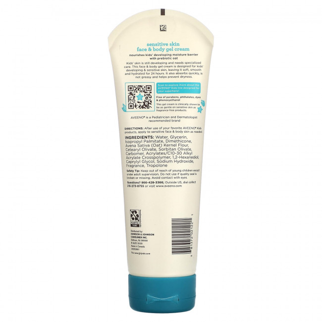 Aveeno, Детский, гель-крем для лица и тела, нежный, 227 г (8 унций) Aveeno, Детский, гель-крем для лица и тела, нежный, 227 г (8 унций)