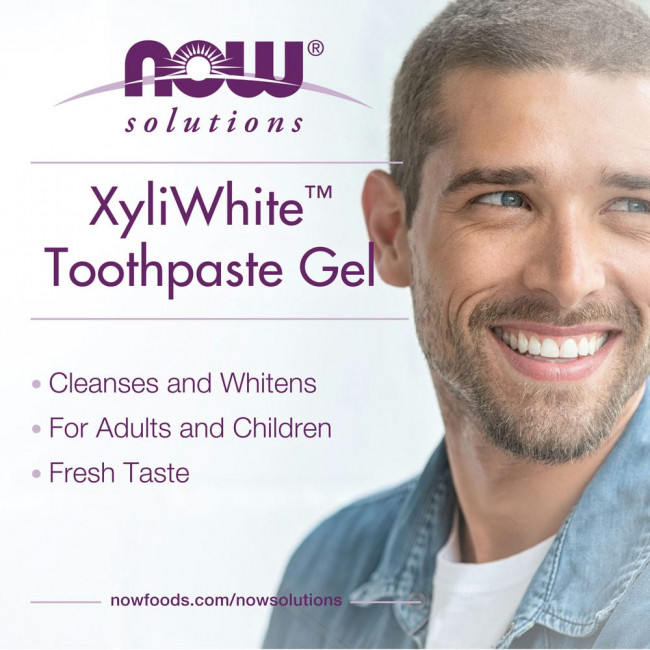NOW Foods, Solutions, XyliWhite, гелевая зубная паста, кокосовое масло, со вкусом мяты, 1 унция (28 г)