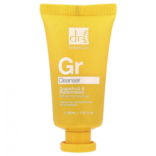 Освежающее очищающее средство Dr. Botanicals со вкусом грейпфрута и арбуза, 30 мл (1,01 жидкой унции) (снято с производства)