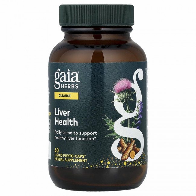 Gaia Herbs, средство для поддержания здоровья печени, 60 веганских жидких капсул Phyto-Cap Gaia Herbs, средство для поддержания здоровья печени, 60 веганских жидких капсул Phyto-Cap
