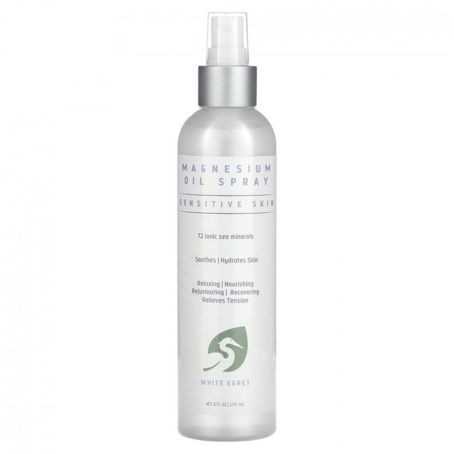White Egret Personal Care, Спрей с магниевым маслом, для чувствительной кожи, 237 мл (8 жидк. Унций)