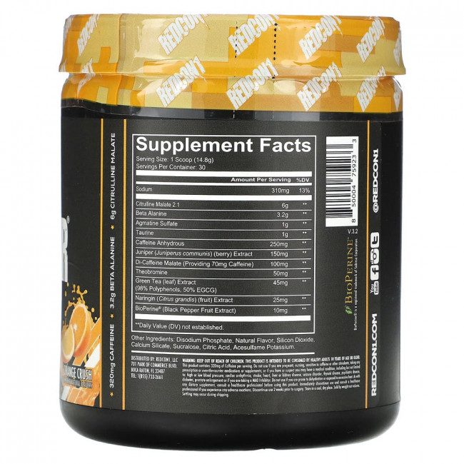 Redcon1, Total War, Pre-Workout, Orange Crush, 15.66 oz (444 g)