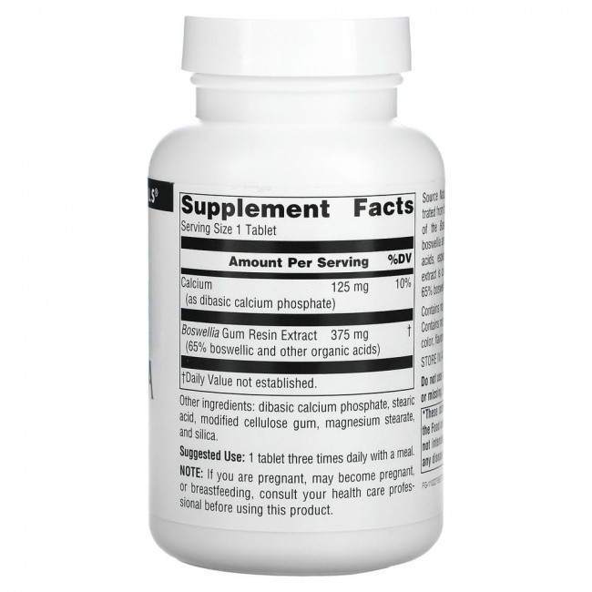 Source Naturals, Экстракт босвеллии, 100 таблеток Source Naturals, Экстракт босвеллии, 100 таблеток