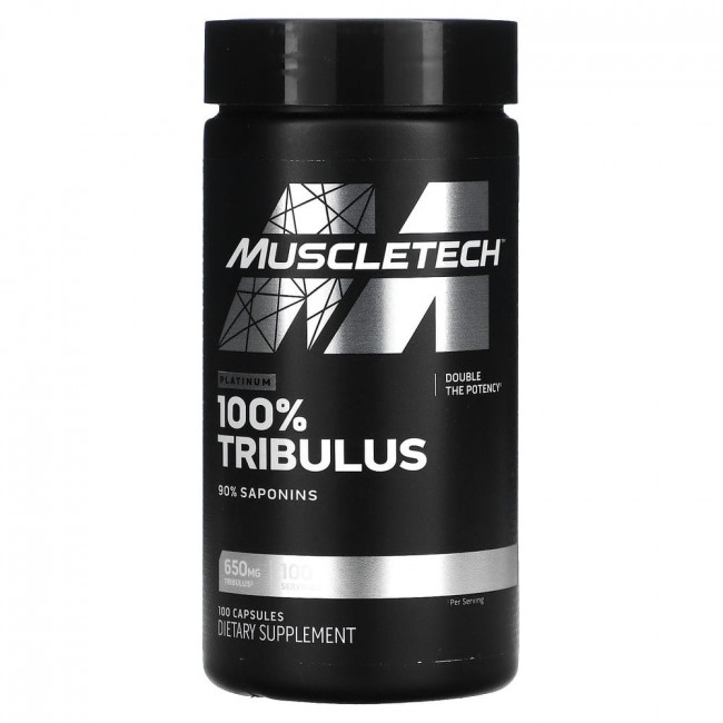 MuscleTech, Platinum, 100% трибулус (якорцы стелющиеся), 650 мг, 100 капсул MuscleTech, Platinum, 100% трибулус (якорцы стелющиеся), 650 мг, 100 капсул