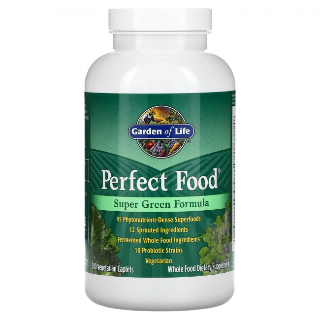 Garden of Life, Perfect Food, Super Green Formula, 300 растительных капсуловидных таблеток Garden of Life, Perfect Food, Super Green Formula, 300 растительных капсуловидных таблеток
