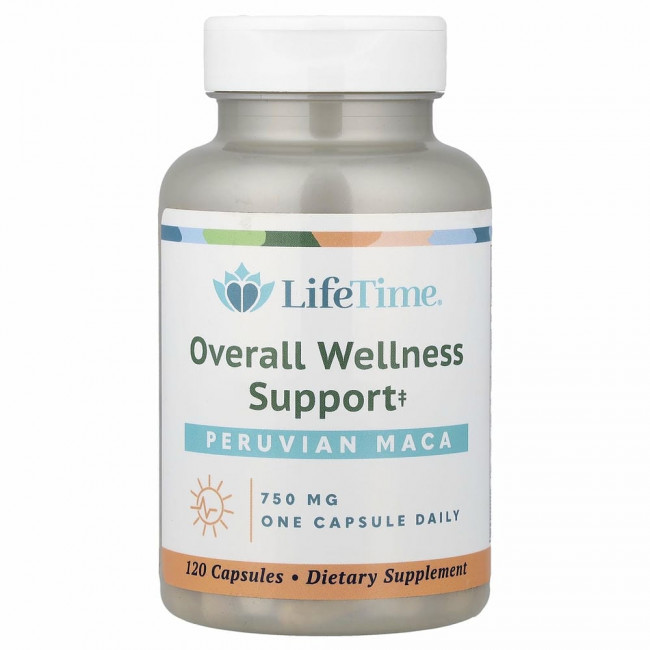 LifeTime Vitamins, Перуанская мака, 750 мг, 120 капсул