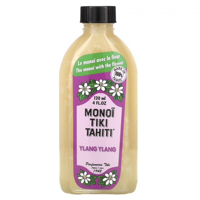 Monoi Tiare Tahiti, Иланг-иланг, 4 жидких унции (120 мл) Monoi Tiare Tahiti, Иланг-иланг, 4 жидких унции (120 мл)