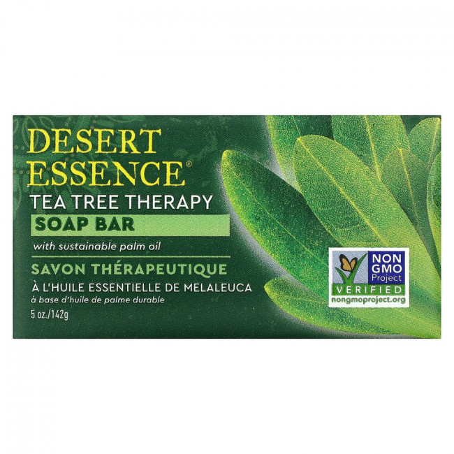Desert Essence, очищающее мыло с маслом чайного дерева, 142 г (5 унций) Desert Essence, очищающее мыло с маслом чайного дерева, 142 г (5 унций)