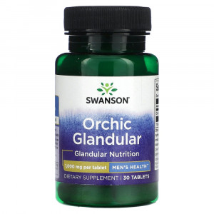 Swanson, Orchic Glandular, для мужского здоровья, 1000 мг, 30 таблеток Swanson, Orchic Glandular, для мужского здоровья, 1000 мг, 30 таблеток