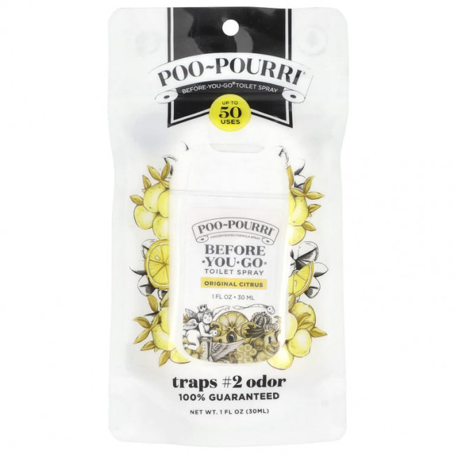 Poo-Pourri, Спрей для туалета Before-You-Go®, оригинальный цитрус, 30 мл (1 жидк. Унция) Poo-Pourri, Спрей для туалета Before-You-Go®, оригинальный цитрус, 30 мл (1 жидк. Унция)