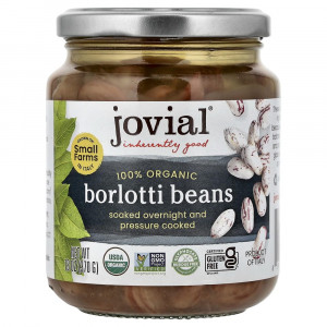 Фасоль борлотти Jovial, 100% органическая, 13 унций (370 г)