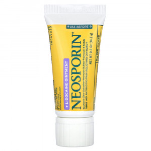 Neosporin, +Lidocaine Ointment, 0.5 oz (14.2 g)