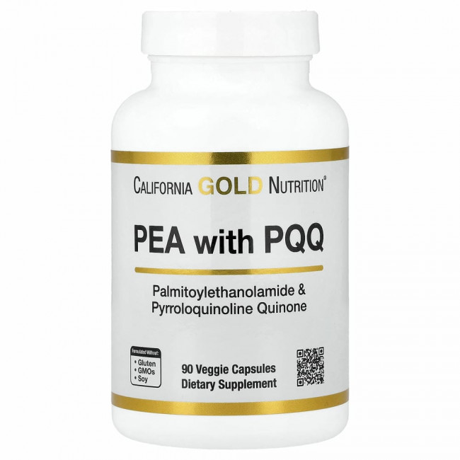 California Gold Nutrition, ПЭА 300 мг и PQQ 10 мг, 90 растительных капсул