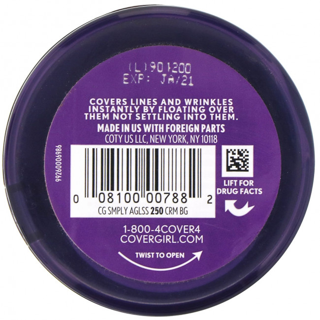 Covergirl, Olay Simply Ageless, тональная основа, оттенок 250 «Кремовый бежевый», 12 г (0,4 унции)