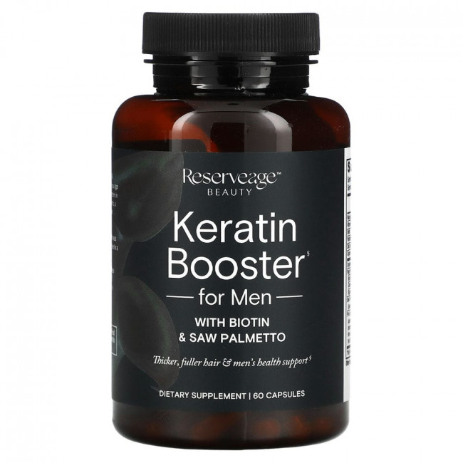 ReserveAge Nutrition, Кератиновое усиление для волос для мужчин, 60 капсул