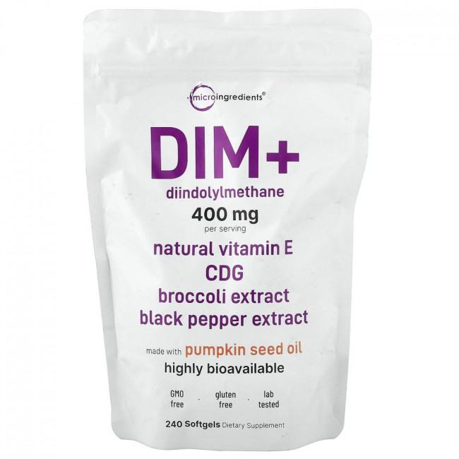 Микроингредиенты, DIM+, 240 мягких капсул