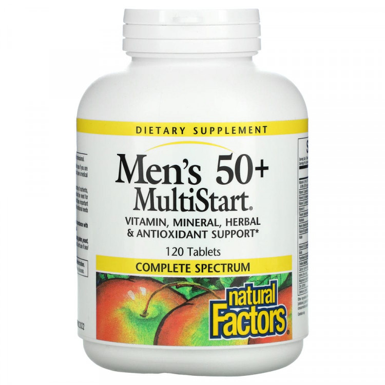 Natural Factors, MultiStart, мультивитамины для мужчин старше 50 лет ...