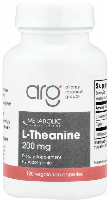 Metabolic Maintenance, L-теанин, 200 мг, 120 капсул