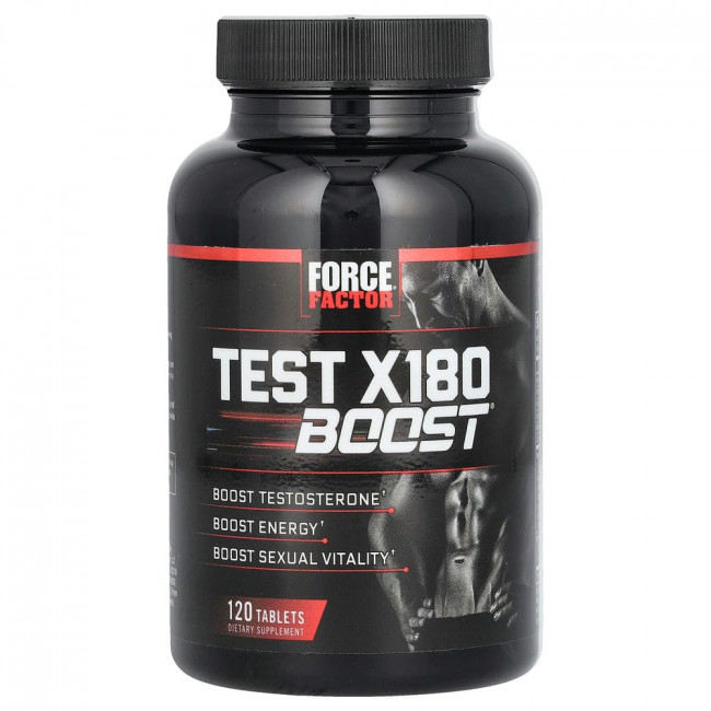 Force Factor, Test X180 Boost, бустер тестостерона для мужчин, 120 таблеток