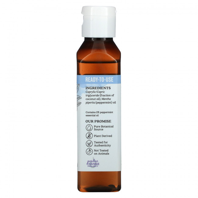 Aura Cacia, Чистое эфирное масло во фракционированном кокосовом масле, перечная мята, 118 мл (4 жидк. Унции) Aura Cacia, Чистое эфирное масло во фракционированном кокосовом масле, перечная мята, 118 мл (4 жидк. Унции)