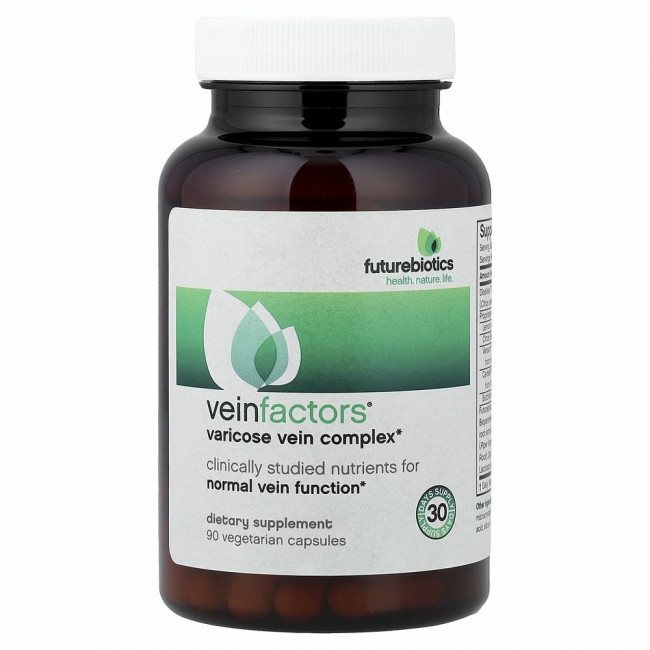 FutureBiotics, VeinFactors, противоварикозный комплекс, 90 вегетарианских капсул