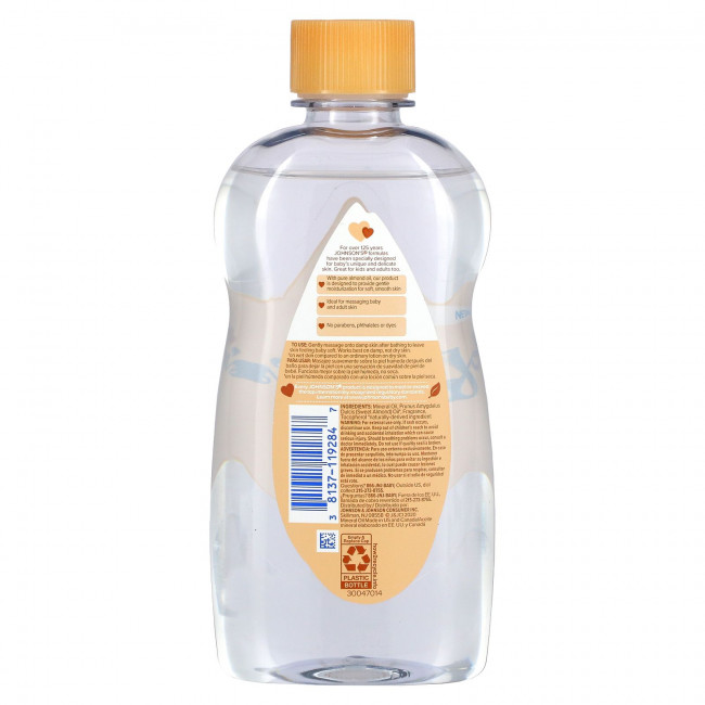 Johnson's Baby, Миндальное масло, 14 жидких унций (414 мл)