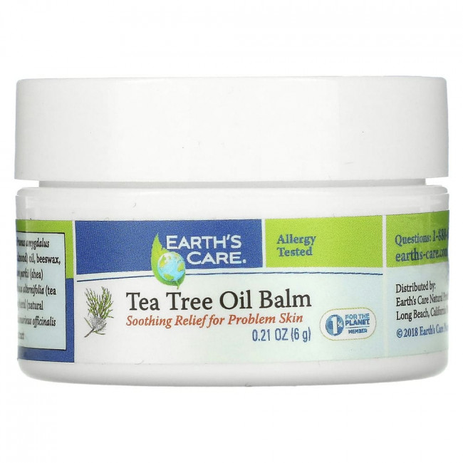 Earth's Care, Бальзам с маслом чайного дерева, 3,4 г (0,12 унции) Earth's Care, Бальзам с маслом чайного дерева, 3,4 г (0,12 унции)
