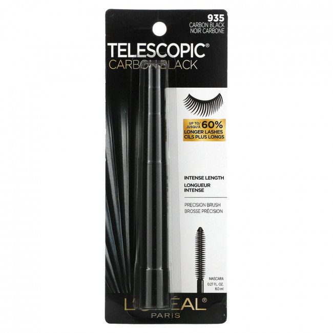 L'Oreal, Telescopic, тушь для ресниц, оттенок 935 угольно-черный, 8 мл (0,27 жидк. унции) L'Oreal, Telescopic, тушь для ресниц, оттенок 935 угольно-черный, 8 мл (0,27 жидк. унции)