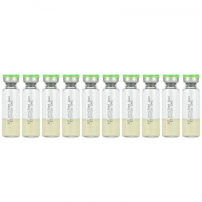 Teana Laboratories, Сыворотка для омоложения кожи с эластином и гиалуроновой кислотой, 10 флаконов по 2 мл (0,07 жидк. Унции)