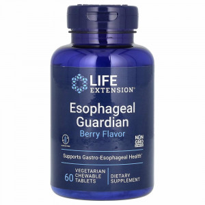 Life Extension, Esophageal Guardian, Berry Flavor, 60 Vegetarian Chewable Tablets